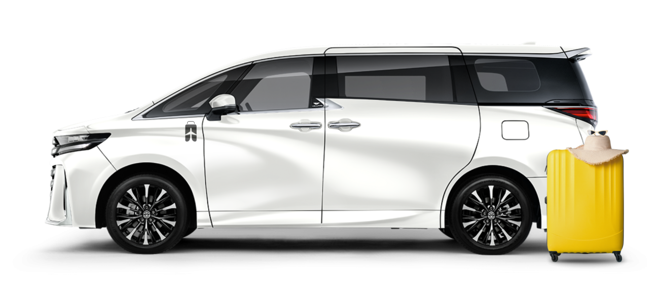 Luxury MPV prepared with holiday essentials for your custom Private Tour Service In Malaysia.